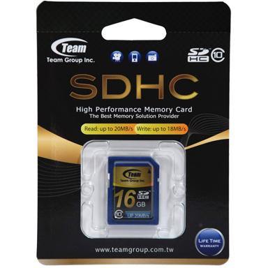 Team Group Memory Card SDHC 16GB, Class 10, 16MB/s Write*, Lifetime Warranty - Connected Technologies