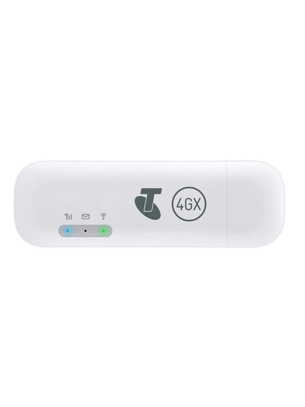 Telstra Pre-Paid 4GX USB Modem (E8372) - DEVICE, SIM + 3 GB DATA, LED Display, 5 Users Support, Supports LTE CAT4 - Connected Technologies