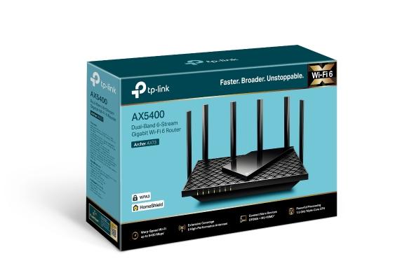 TP-Link Archer AX73 AX5400 Dual-Band Gigabit Wi-Fi 6 Router, MU-MIMO, OFDMA, 6× Fixed High-Performance Antenna, IGMP Snooping, QoS, HomeShield (WIFI6) - Connected Technologies