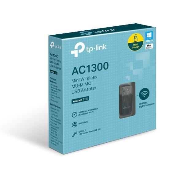 TP-Link Archer T3U AC1300 Mini Wireless MU-MIMO USB Adapter - Connected Technologies