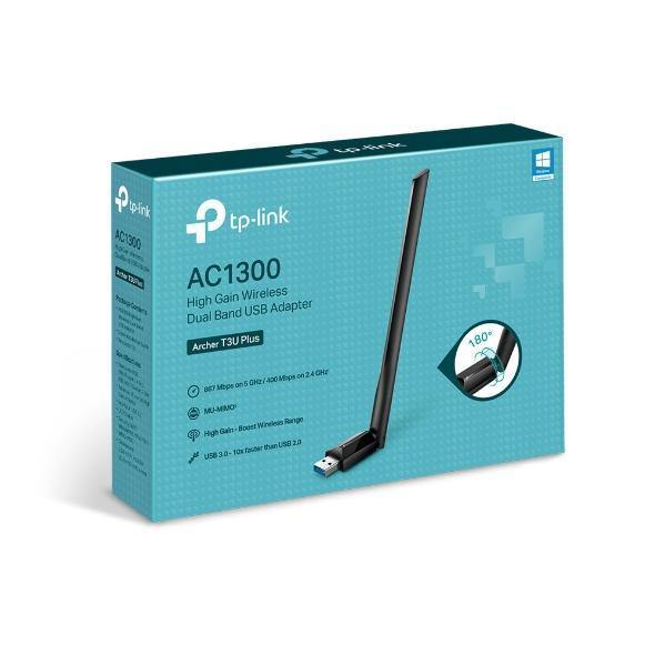 TP-Link Archer T3U Plus AC1300 High Gain Wireless Dual Band USB Adapter - Connected Technologies