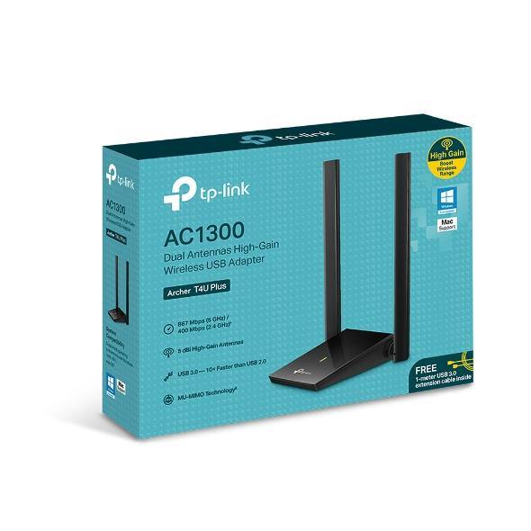 TP-Link Archer T4U Plus AC1300 Dual Antennas High-Gain Wireless USB Adapter - Connected Technologies