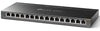 TP-Link TL-SG116E 16-Port Gigabit Unmanaged Pro Switch Desktop/Wall Mounting L2 Features 32xVLAN 32Gbps Capacity 23.81Mpps 8K MAC 4.1Mb Buffer Fanless