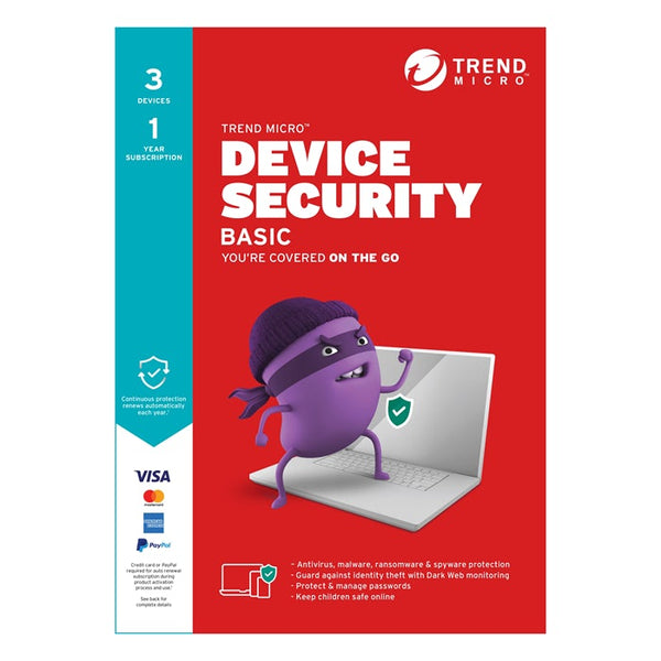 Trend Micro Device Security BASIC (1-3 Devices) 1Yr 