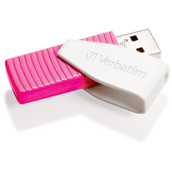 Verbatim 16GB Swivel USB2 Pink Store N Go Swivel USB2 Drive USB Storage Drive Memory Stick(LS) - Connected Technologies