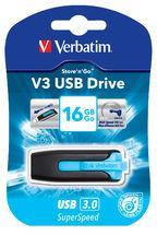 Verbatim 16GB V3 USB3.0 Blue Store'n'Go V3; Rectractable USB Storage Drive Memory Stick - Connected Technologies