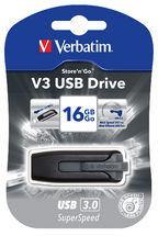 Verbatim 16GB V3 USB3.0 Grey Store'n'Go V3; Rectractable USB Storage Drive Memory Stick - Connected Technologies