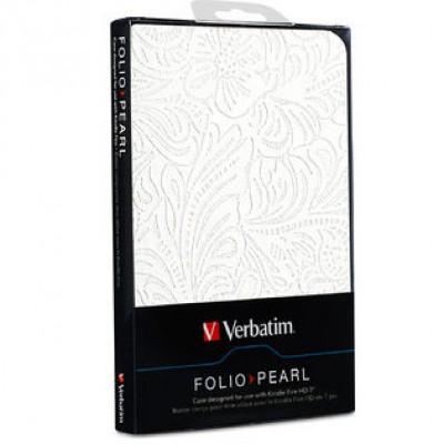 VERBATIM FOLIO CASE FOR KINDLE FIRE HD7"- PEARLWHITE - Connected Technologies
