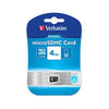 VERBATIM MICRO SDHC 4GB (CLASS10) - (REPLACED BY V44012)